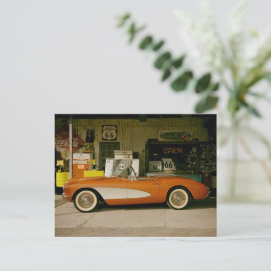 Carte Postale Station d'essence classique RT 66 (Debout devant)