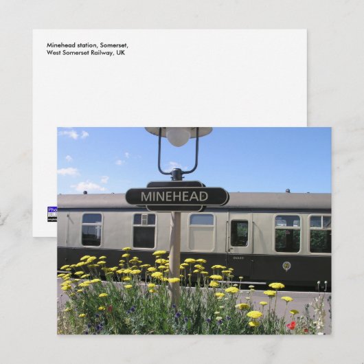 Carte Postale Station Minehead, Somerset (Devant / Derrière)