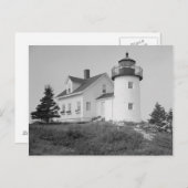 Carte Postale Station phare de citrouille Island (Devant / Derrière)