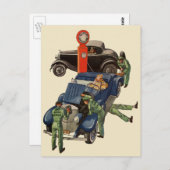 Carte Postale Station-service complet de Joe, Vintage (Devant / Derrière)