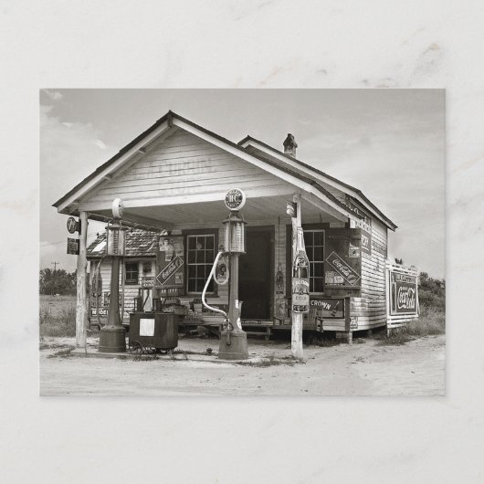 Carte Postale Station-service de campagne, 1939 (Devant)