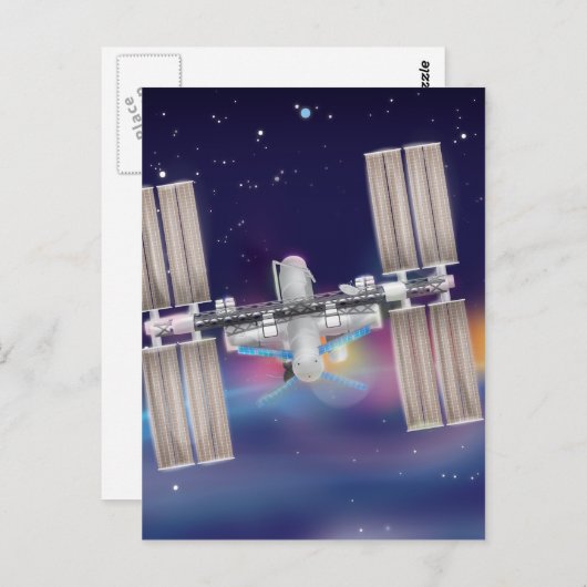 Carte Postale Station spatiale internationale (Devant / Derrière)