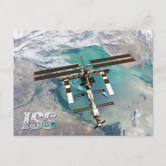 Carte Postale Station spatiale internationale (ISS) et Terre (Devant)
