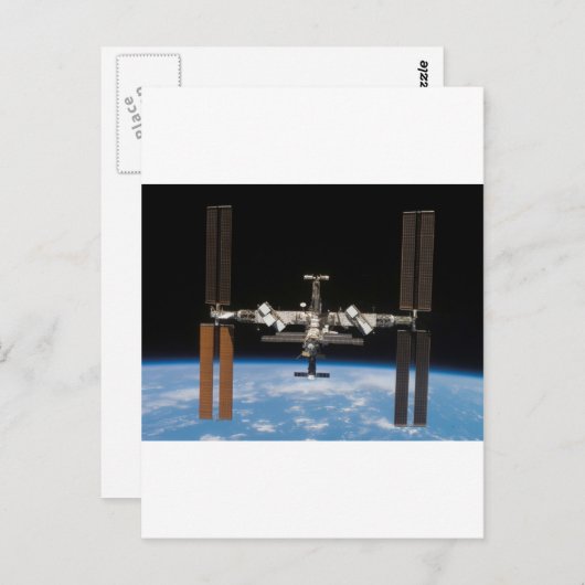 Carte Postale Station spatiale internationale — vue d'Atlantis (Devant / Derrière)