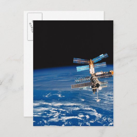 Carte Postale Station spatiale Orbite Terre 3 (Devant / Derrière)