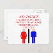 CARTE POSTALE STATISTIQUES (Devant / Derrière)