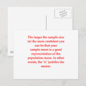 Carte Postale statistiques (Devant / Derrière)