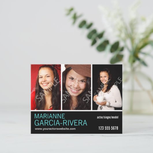 Carte Postale Statistiques de capture d'écran triples de l'acteu (Debout devant)