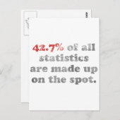 Carte Postale Statistiques inventées (Devant / Derrière)