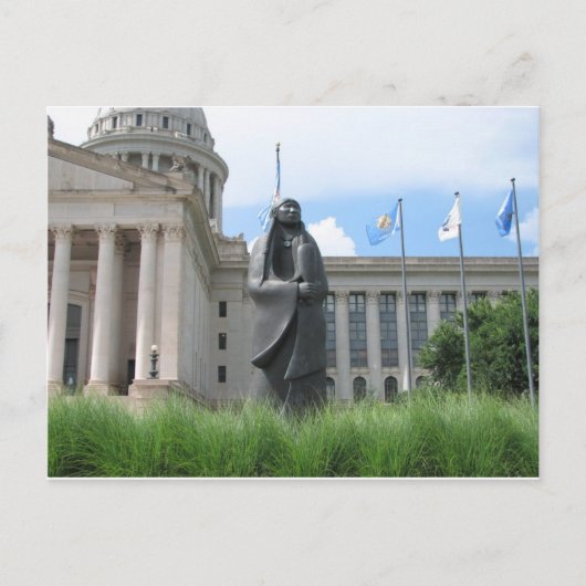 Carte Postale Statue à la capitale de l'État de l'Oklahoma (Devant)