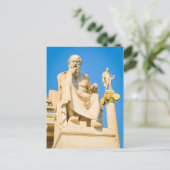 Carte Postale Statue ancienne du philosophe à Athènes, Grèce (Debout devant)