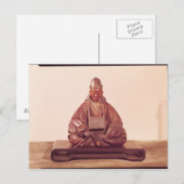 Carte Postale Statue assise de l'époque de Basho Edo (Devant / Derrière)