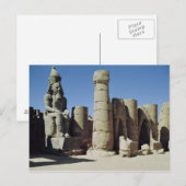 Carte Postale Statue assise de Ramesses II (Devant / Derrière)