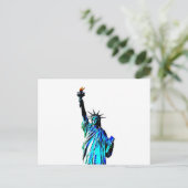 Carte Postale Statue bleue de Lady Liberty (Debout devant)
