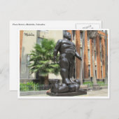 Carte Postale statue botero (Devant / Derrière)
