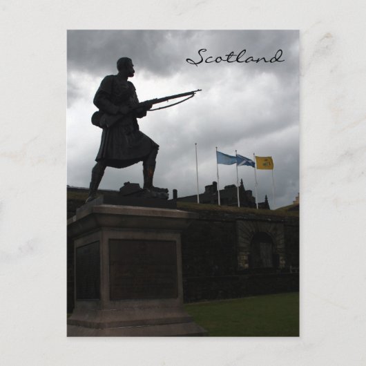 Carte Postale statue château de stirling (Devant)