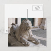 Carte Postale Statue classique du lion romain (Devant / Derrière)