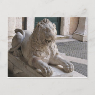 Carte Postale Statue classique du lion romain