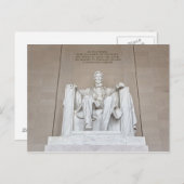 Carte Postale Statue d'Abraham Lincoln (Devant / Derrière)