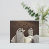 Carte Postale Statue d'Abraham Lincoln, inscription, National Ma (Debout devant)