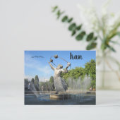 Carte Postale Statue d'Abu Rayhan al Biruni Téhéran Iran (Debout devant)