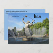 Carte Postale Statue d'Abu Rayhan al Biruni Téhéran Iran (Devant / Derrière)