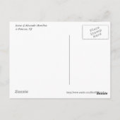 Carte Postale Statue d'Alexander Hamilton (Dos)