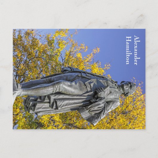 Carte Postale Statue d'Alexander Hamilton (Devant)