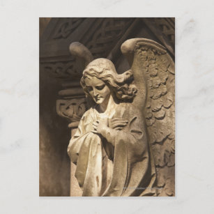 Carte Postale Statue d'ange avec les mains croisées, Buenos