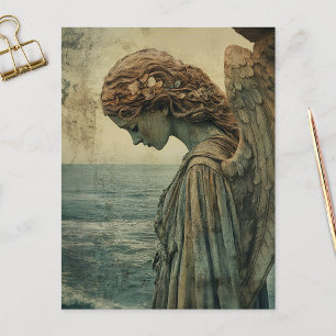 Carte Postale Statue d'ange avec Patina