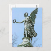 Carte Postale Statue d'Ange dans le jardin du Palais de Charlott (Devant / Derrière)