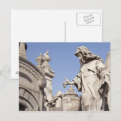 Carte Postale Statue d'angle près dans le cimetière de La Recole (Devant / Derrière)