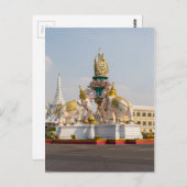 Carte Postale Statue de Bangkok en Thaïlande (Devant / Derrière)