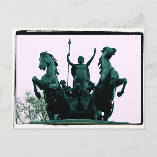 Carte Postale Statue de Boadicea - Pont de Westminster - London (Devant)