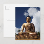 Carte Postale Statue de Bouddha assis (Devant / Derrière)