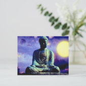 Carte Postale Statue de Bouddha avec soleil (Debout devant)