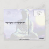 Carte Postale Statue de Bouddha avec soleil (Dos)