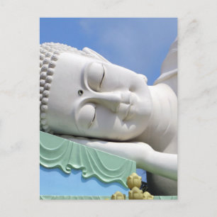 Carte Postale Statue De Bouddha Se Reposant Dormir Joyeuse Paix