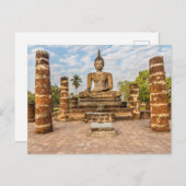 Carte Postale Statue de Bouddha, Wat Mahathat (Devant / Derrière)