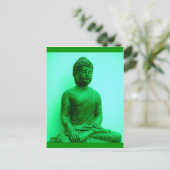 Carte Postale Statue de bronze vert bouddha de Sharles (Debout devant)