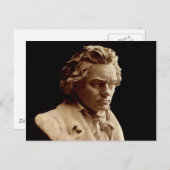 Carte Postale Statue de buste de Beethoven (Devant / Derrière)
