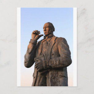 Carte Postale statue de Charles Darwin îles Galapagos