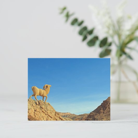Carte Postale Statue de chèvre tunisienne (Debout devant)