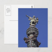Carte Postale Statue de Columbus, Barcelone (Devant / Derrière)