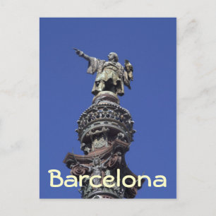 Carte Postale Statue de Columbus, Barcelone