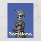 Carte Postale Statue de Columbus, Barcelone (Devant)