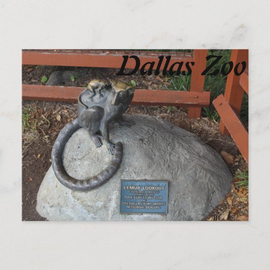 Carte Postale Statue de consultation Lemur (Devant)