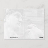 Carte Postale Statue de David et pigeon (Dos)