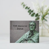 Carte Postale Statue de Franklin Roosevelt au Mémorial FDR (Debout devant)