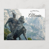 Carte Postale Statue de George Kastrioti Skanderbeg en Albanie (Devant)